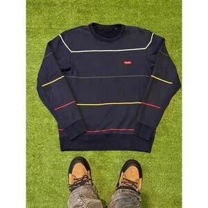 Nike SB Men's Navy Blue Crewneck Sweatshirt with Multicolor-